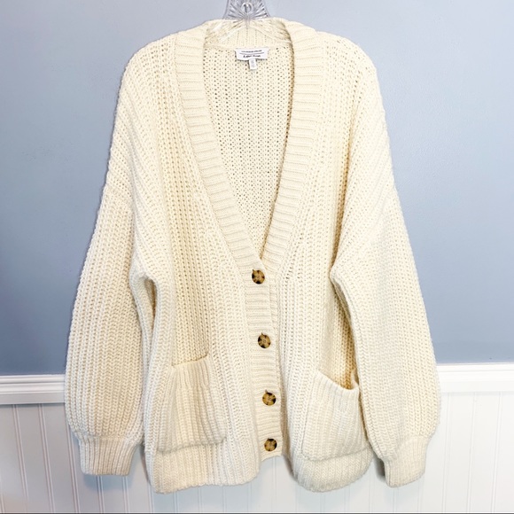 chunky alpaca cardigan